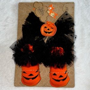 🎃 Halloween baby headband and socks set